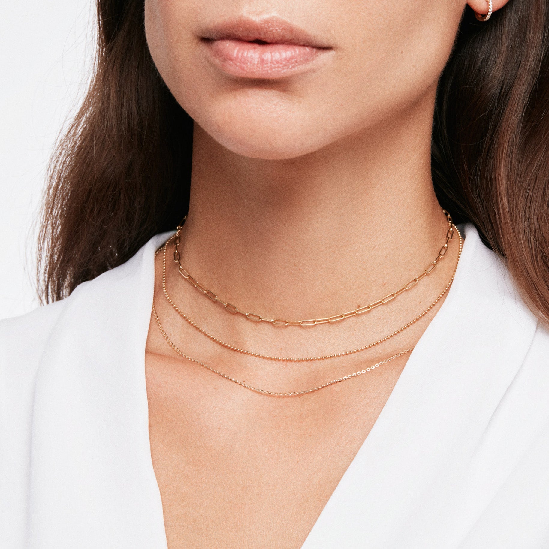 Gold chain store choker necklace